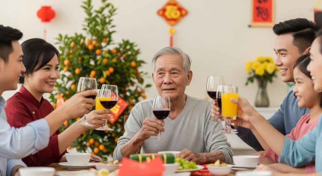 Người bị tai biến uống rượu ngày tết có sao không
