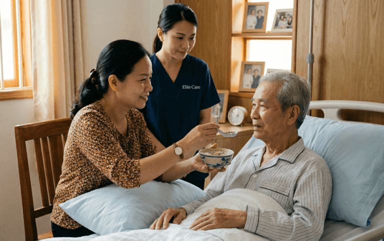 mẹo phòng ngừa sặc khi cho người đột quỵ ăn