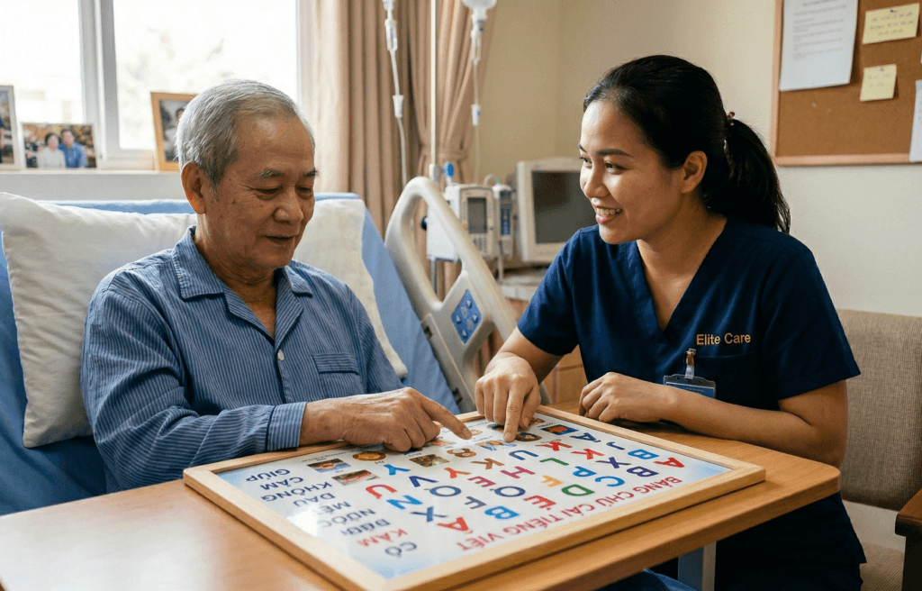 hỗ trợ tập ngôn ngữ cho người tai biến