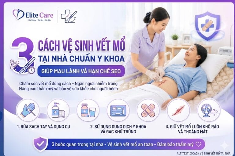 3 cách vệ sinh vết mổ tại nhà
