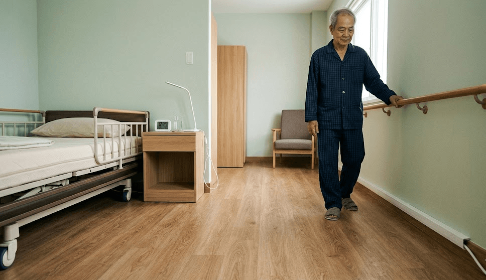 sắp xếp phòng ngủ cho người già suy yếu