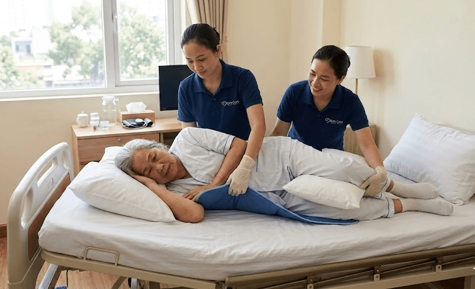 cách kê gối cho người liệt