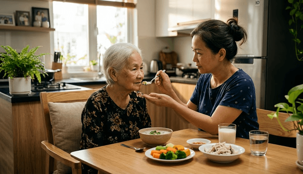 bí quyết chăm sóc cha mẹ già yếu