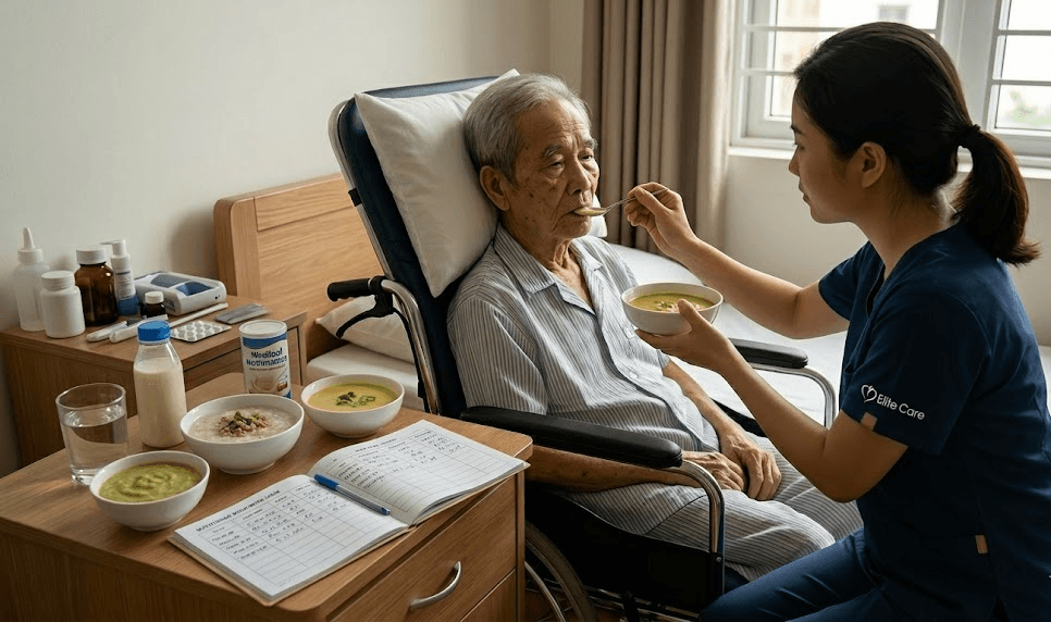 Chăm sóc bệnh nhân tai biến không nuốt được