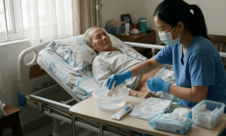Cảnh Báo 9 Sai Lầm Điển Hình Khi Vệ Sinh Cho Người Tai Biến Khiến Bệnh Nhân Dễ Bị Loét, Nhiễm Trùng Và Nhanh Suy Kiệt