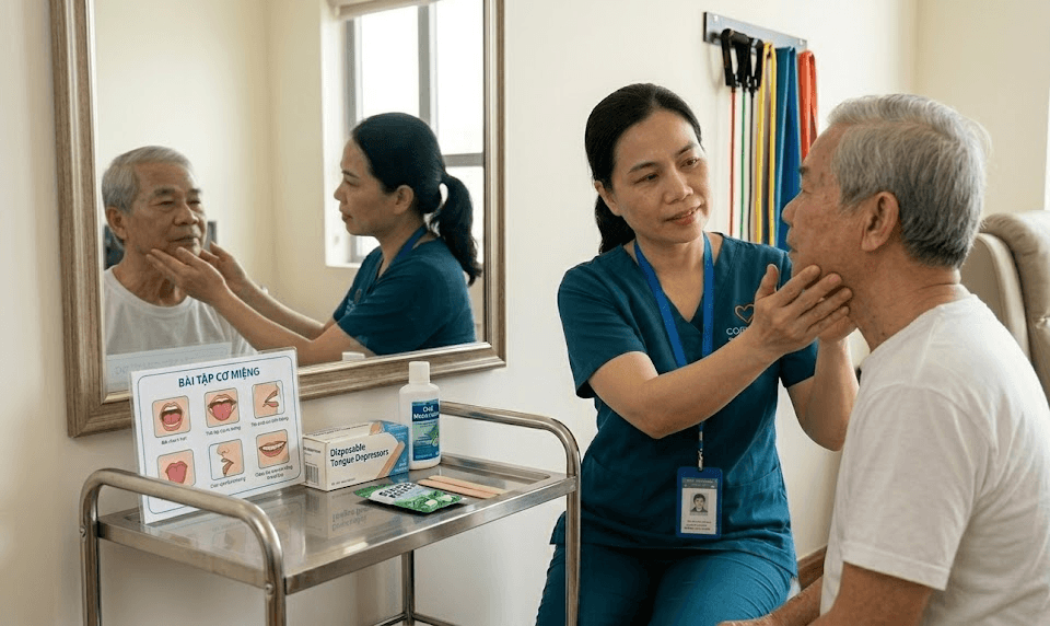 Giải pháp phục hồi chức năng nuốt người bệnh sau đột quỵ