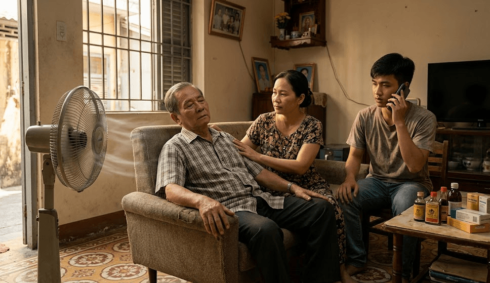 nắng nóng do đột quỵ