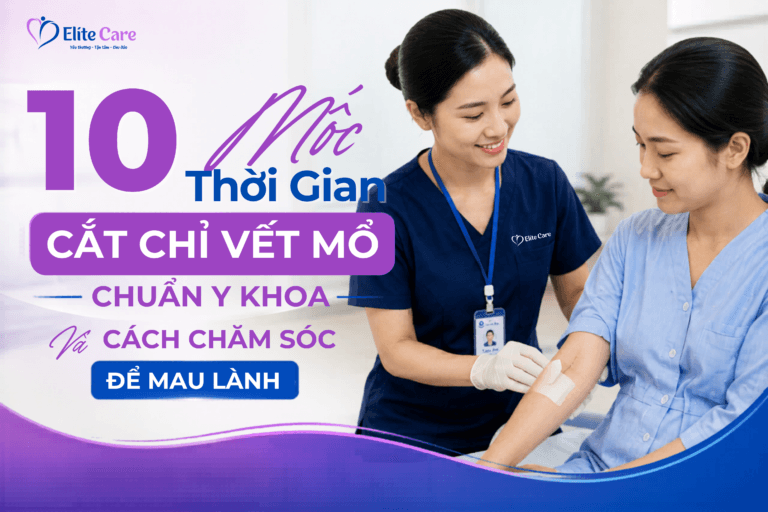thời gian cắt chỉ vết mổ