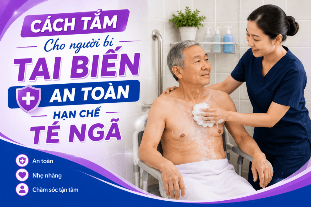 cách tắm cho người bị tai biến