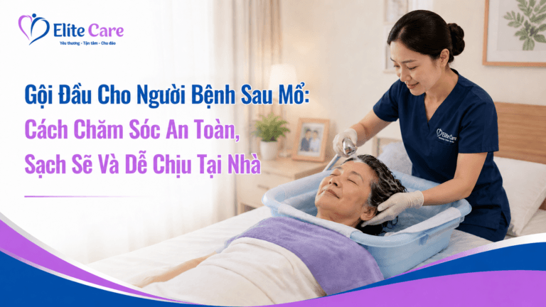 gội đầu cho người bệnh sau mổ