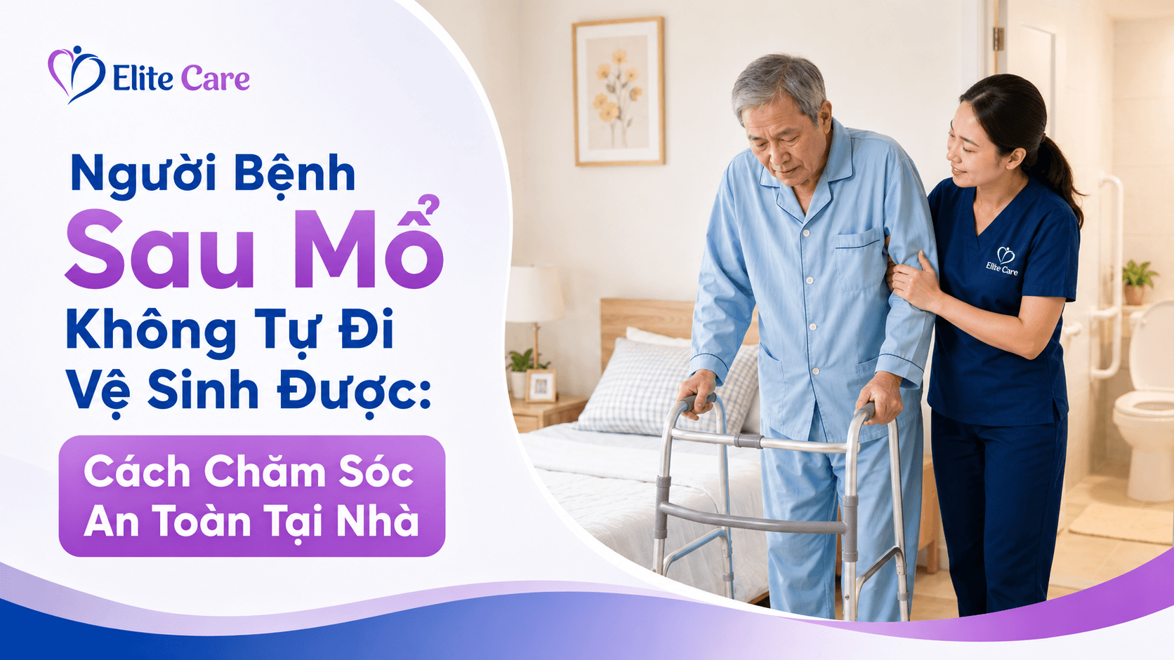 người bệnh sau mổ không tự đi vệ sinh được