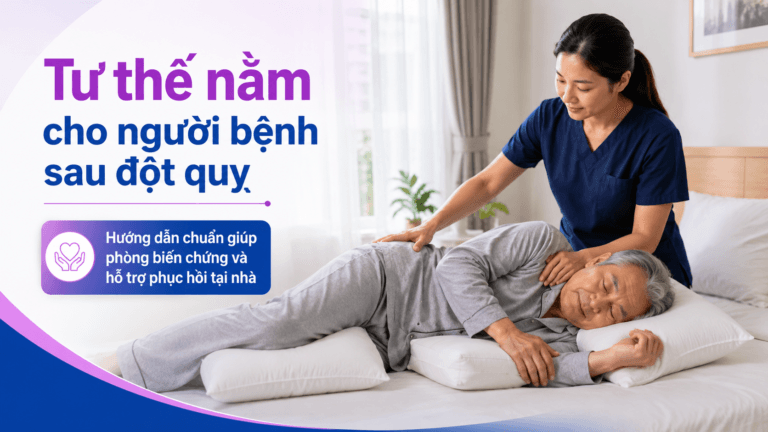 tư thế nằm cho người bệnh sau đột quỵ