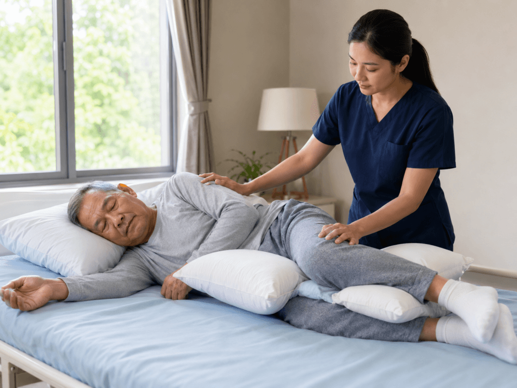 Tư thế nằm cho người bệnh sau đột quỵ