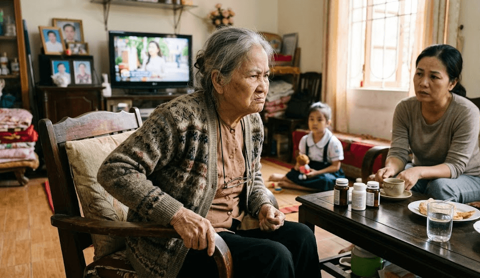 người già hay cáu gắt