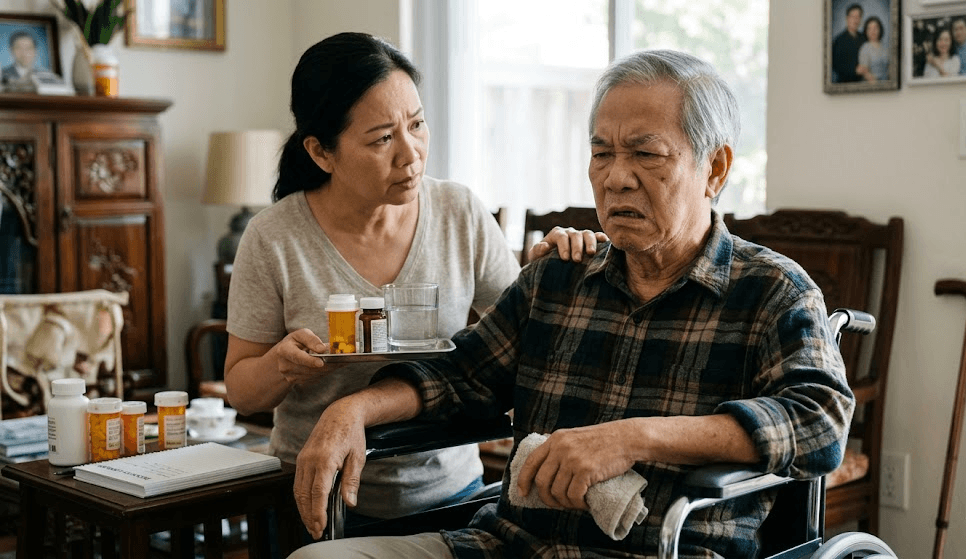 người già hay cáu gắt