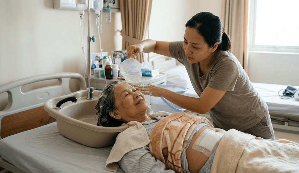 Gội Đầu Cho Người Bệnh Sau Mổ