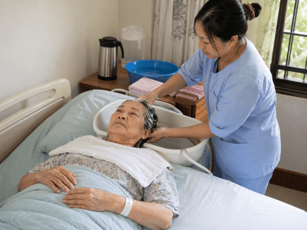 Gội Đầu Cho Người Bệnh Sau Mổ