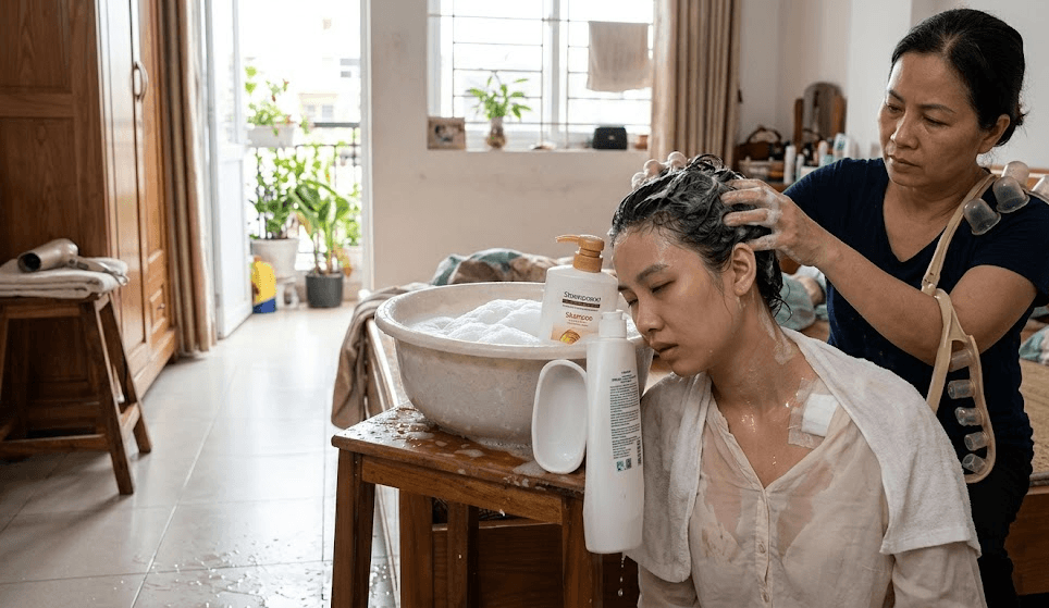 Gội Đầu Cho Người Bệnh Sau Mổ