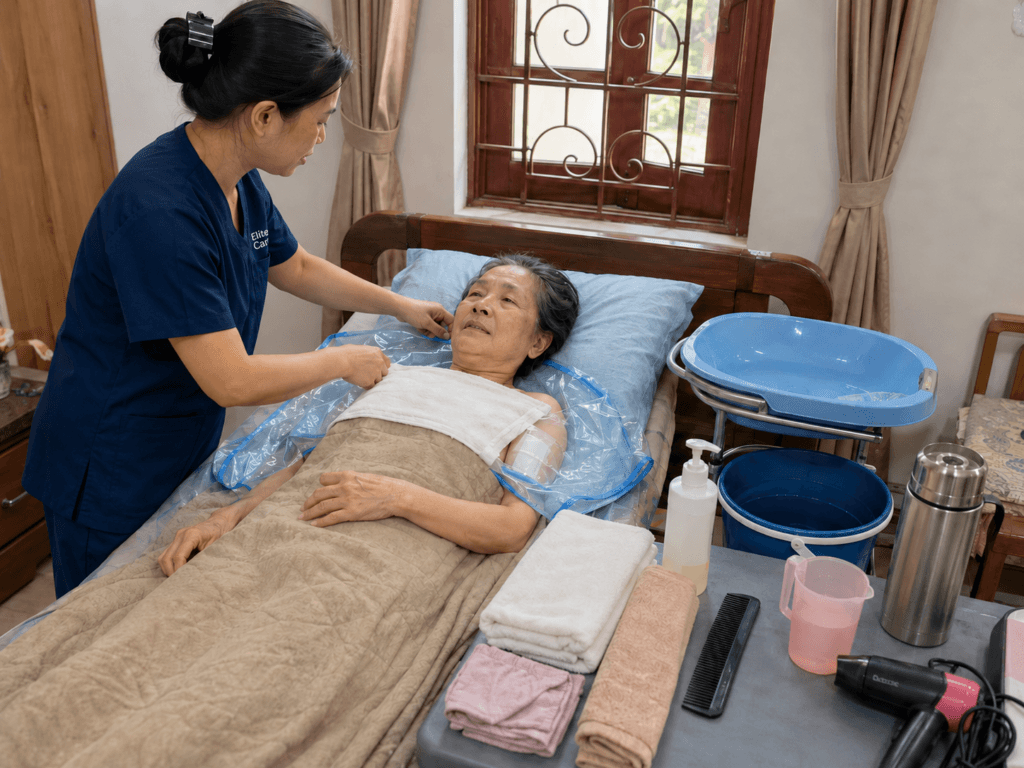 Gội Đầu Cho Người Bệnh Sau Mổ