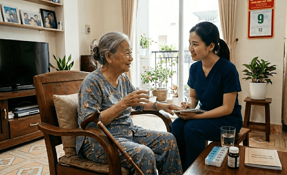Chăm sóc người cao tuổi tại nhà