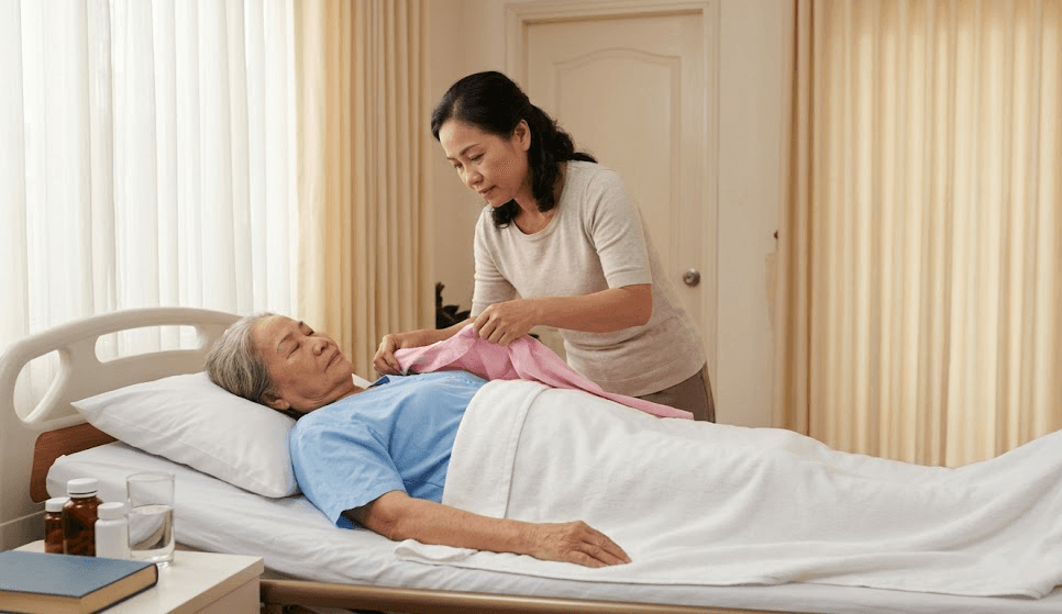Thay Đồ Cho Người Già Nằm Một Chỗ