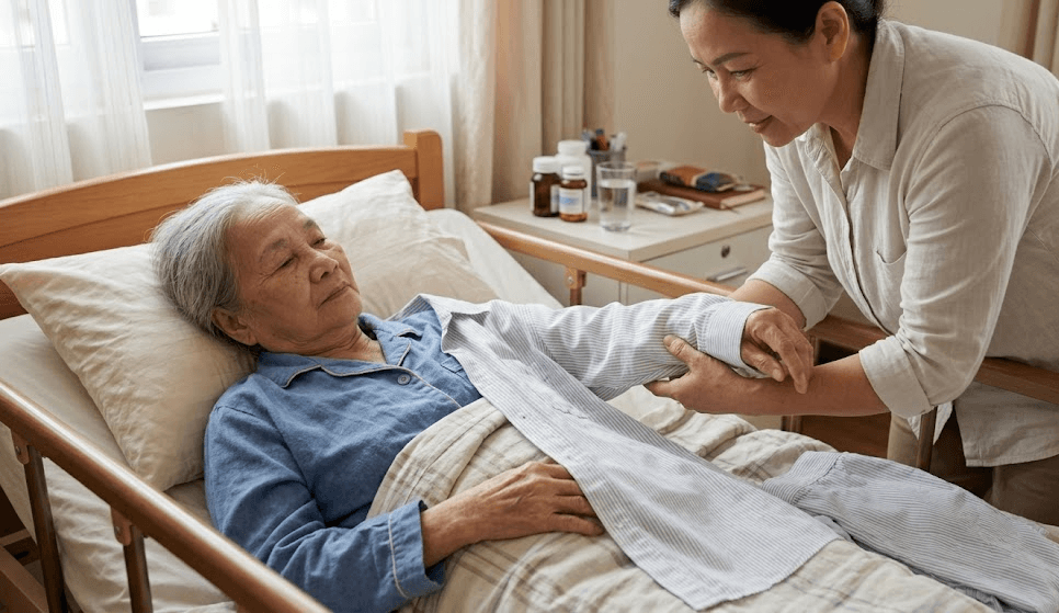Thay Đồ Cho Người Già Nằm Một Chỗ