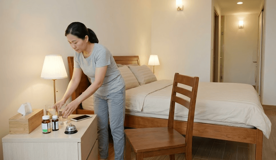 Bảo vệ vết mổ bụng khi đi lại