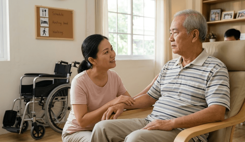 động viên người sau đột quỵ 