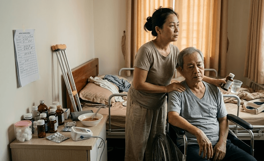 Áp Lực Chăm Sóc Sau Đột Quỵ