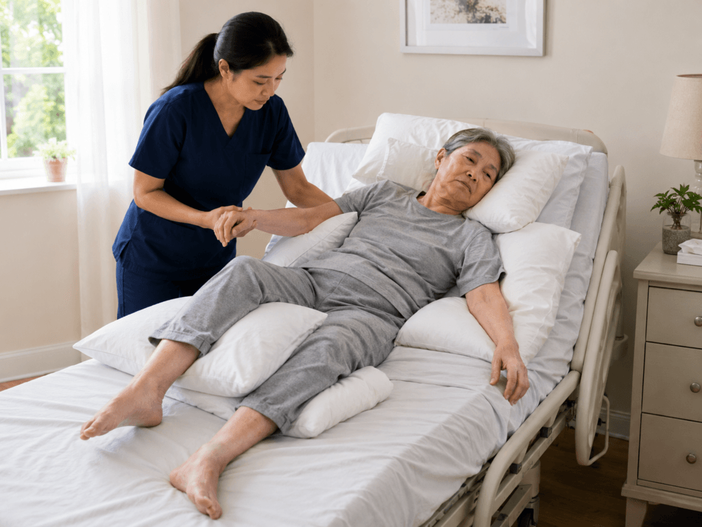 Tư thế nằm cho người bệnh sau đột quỵ