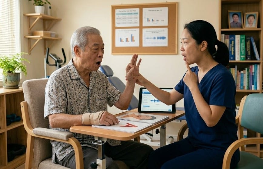di chứng tai biến không nói được