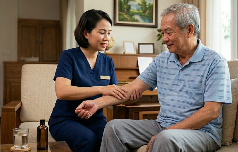 cách xoa bóp người tai biến tại nhà