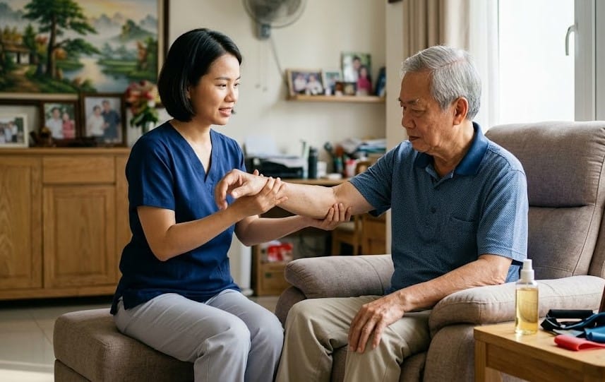 cách xoa bóp cho người tai biến tại nhà
