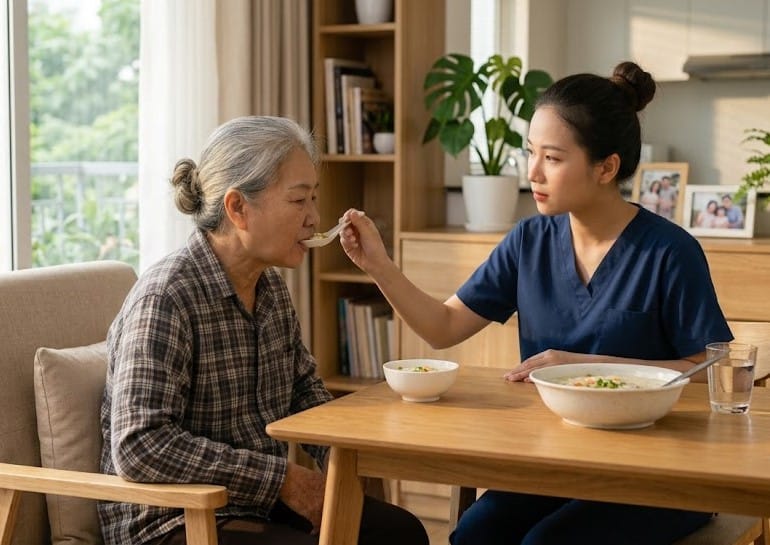 người sau tai biến bị sụt cân