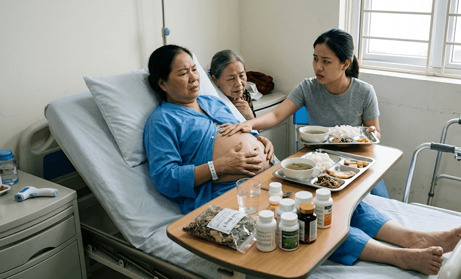 chướng bụng sau mổ