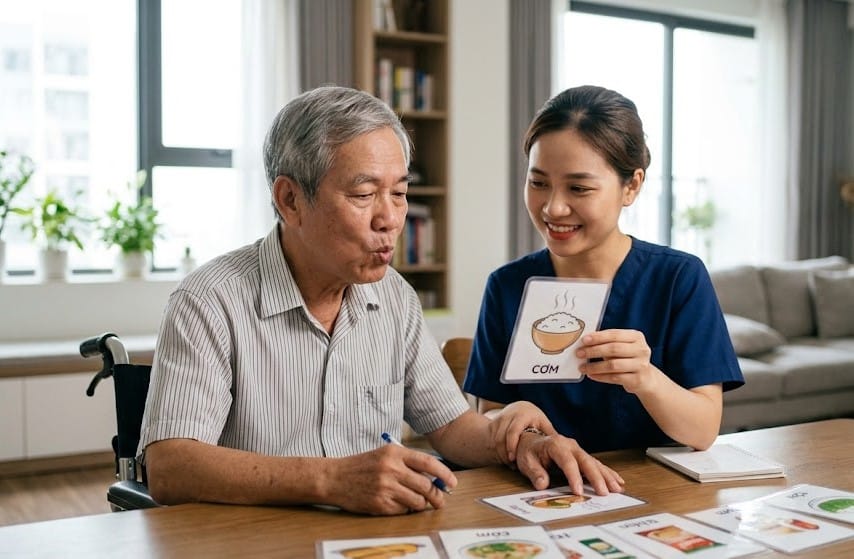cách đặt câu hỏi cho người sau đột quỵ khó nói