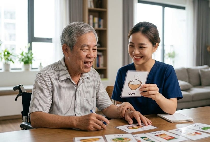 bài tập phục hồi ngôn ngữ sau đột quỵ