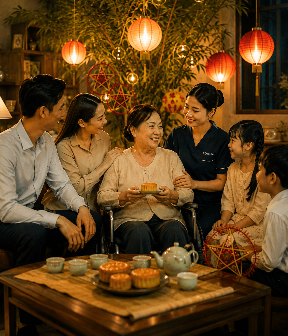 Gia đình Việt Nam sum vầy Trung Thu cùng chăm sóc viên Elite Care