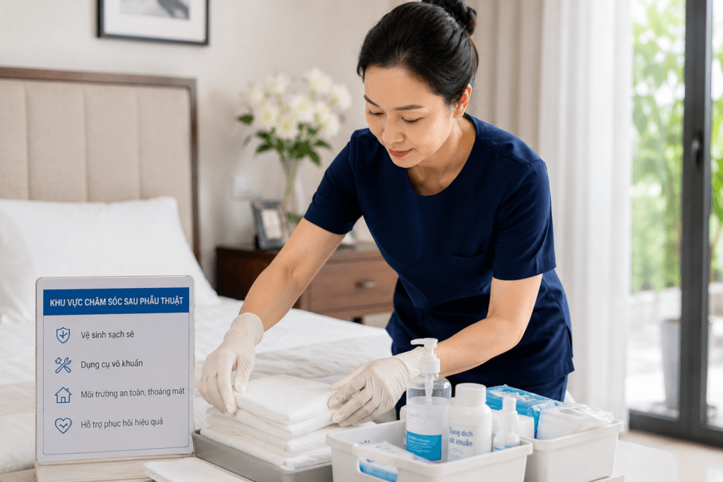 vệ sinh thân thể cho người sau phẫu thuật tại nhà