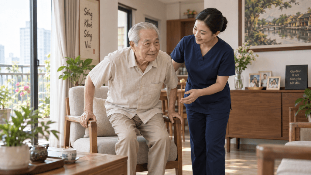 chăm sóc người cao tuổi sống một mình
