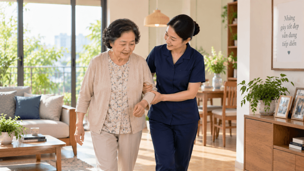 chăm sóc người cao tuổi sống một mình
