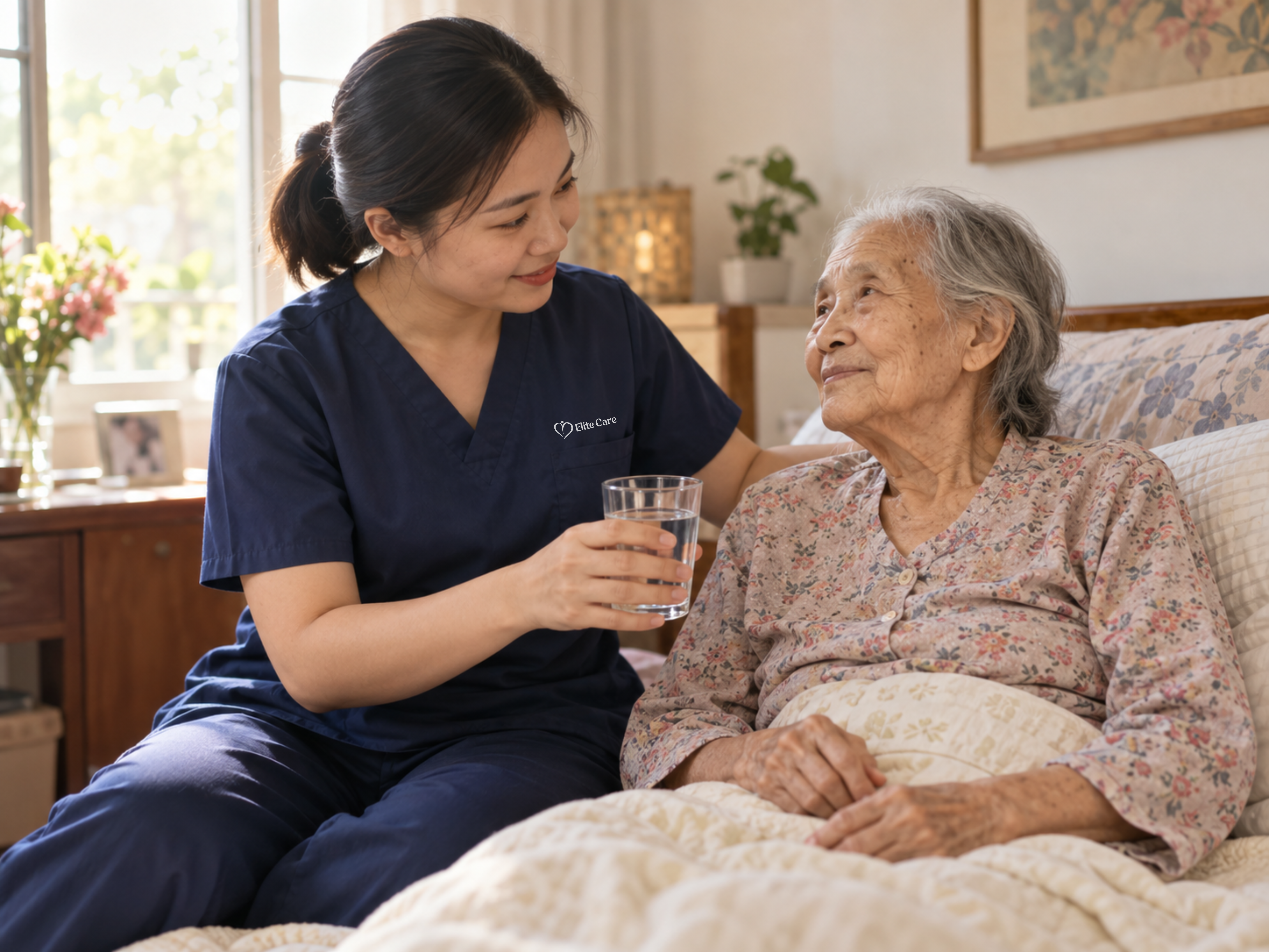 Chăm sóc người cao tuổi suy yếu tại nhà