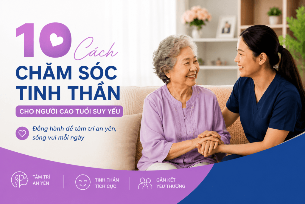 chăm sóc tinh thần cho người cao tuổi suy yếu