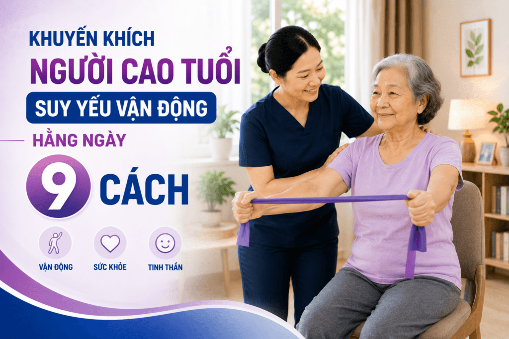 khuyến khích người cao tuổi suy yếu vận động