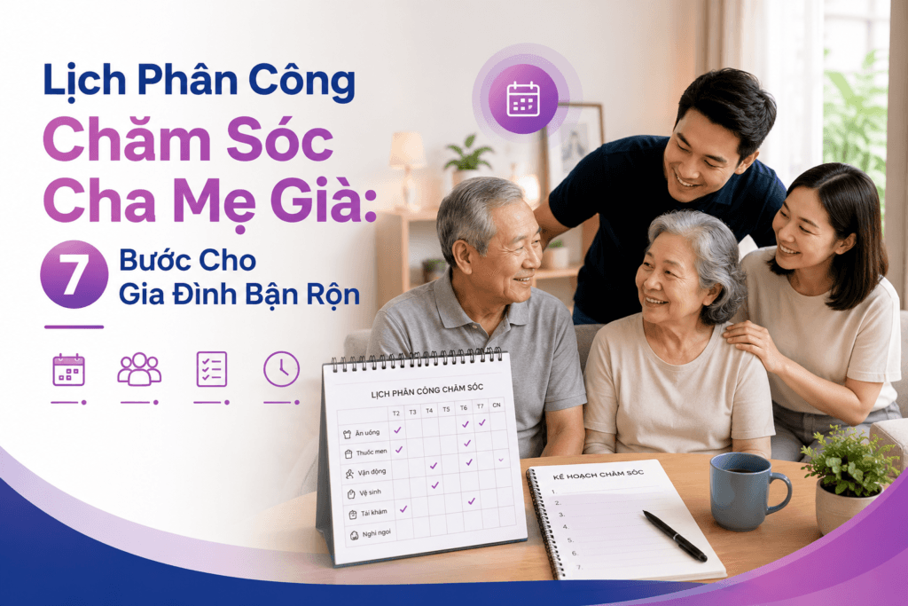 lịch phân công chăm sóc cha mẹ già