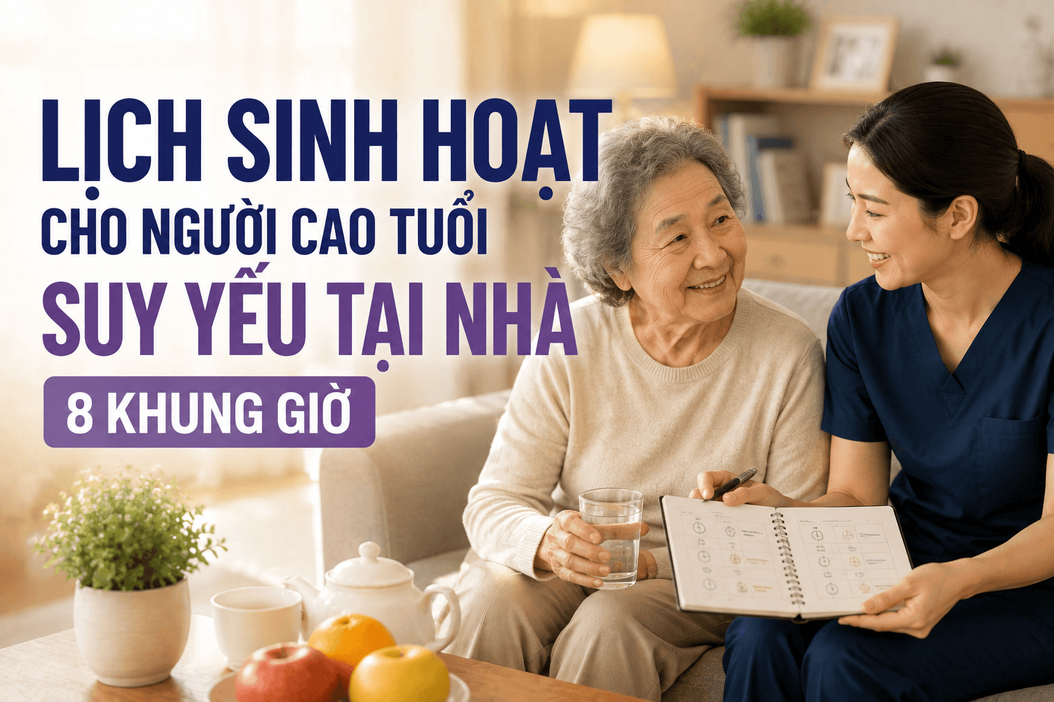 lịch sinh hoạt cho người cao tuổi suy yếu