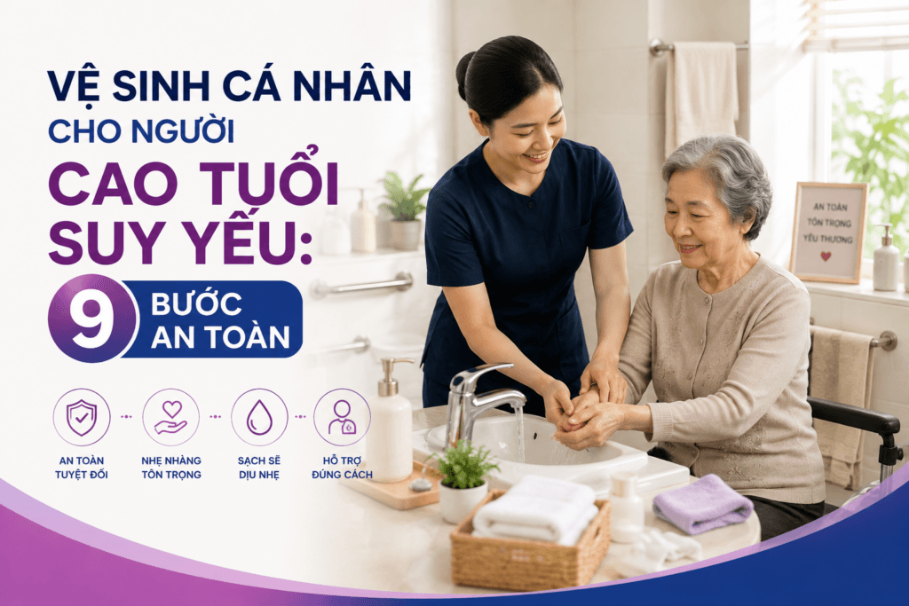 vệ sinh cá nhân cho người cao tuổi suy yếu
