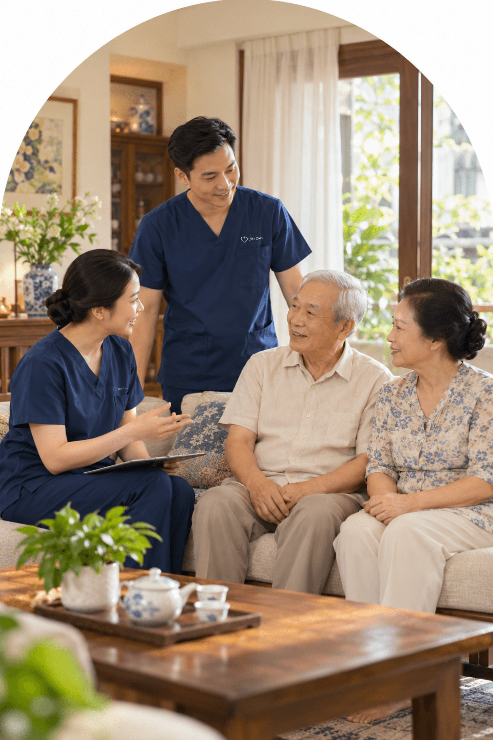 Đội ngũ Elite Care sẵn sàng hỗ trợ gia đình