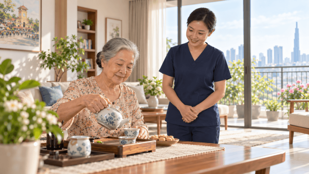 chăm sóc người cao tuổi sống một mình