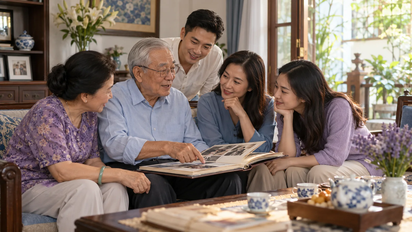 Gia đình nhiều thế hệ kết nối trong Ngày Quốc tế Người cao tuổ